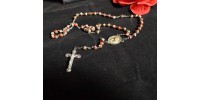 Chapelet croix a perles cloisonnées Italy